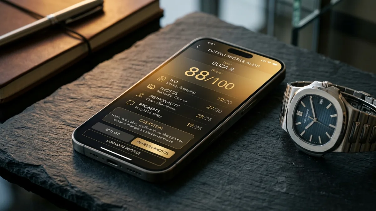 Dating profile audit scorecard and luxury watch analysis